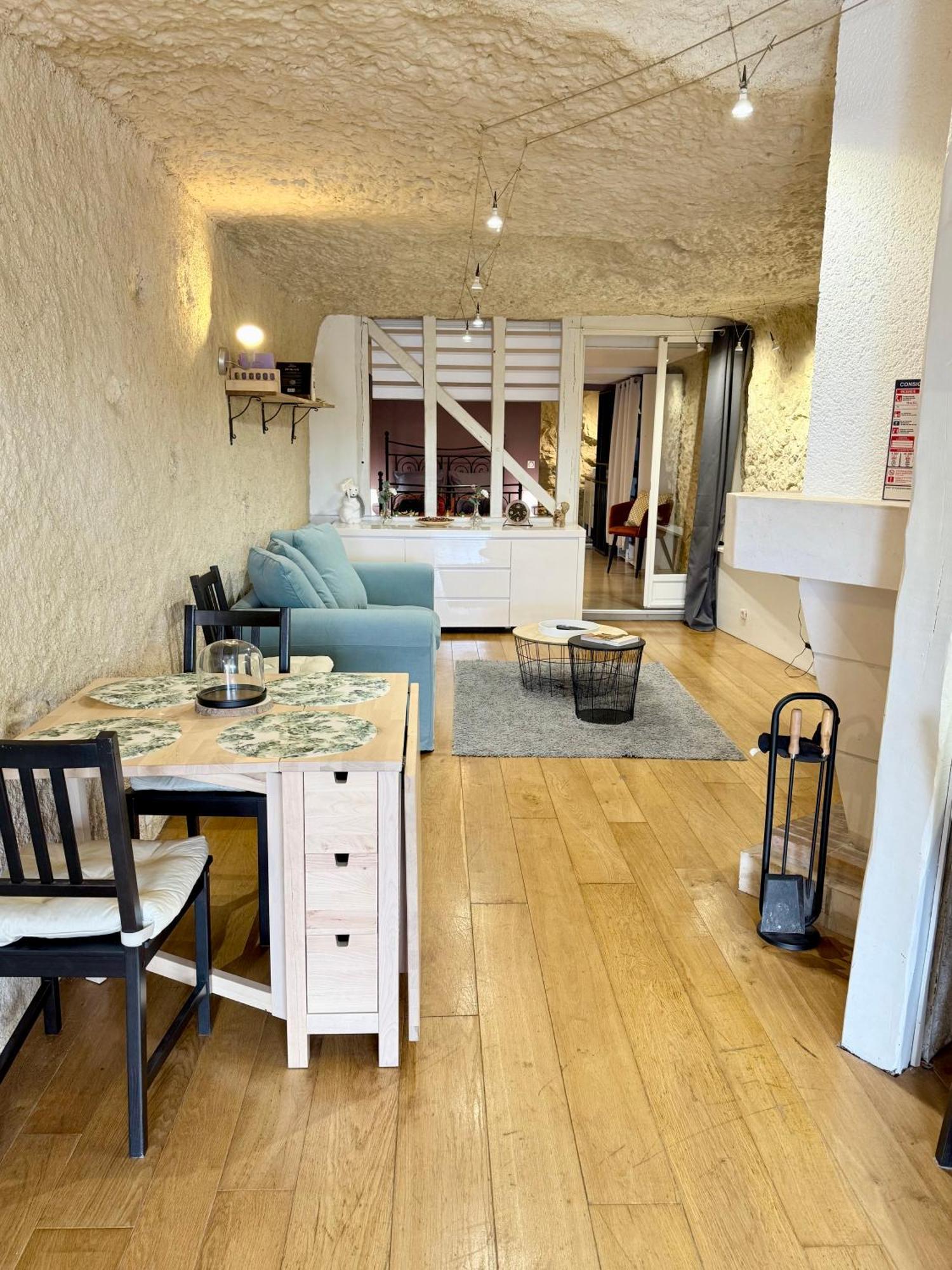 Appartamento Troglodyte Du Petit Coteau Vouvray Esterno foto